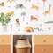 Safari Wall Decals - Removable & Reusable Fabric Wall Stickers, Jungle Animal Decals for Kid's Rooms and Nurseries